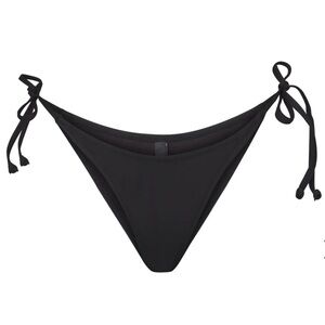 Skims Medium Dippy Tie Bottoms Bikini Cheeky Onyx Black NWT